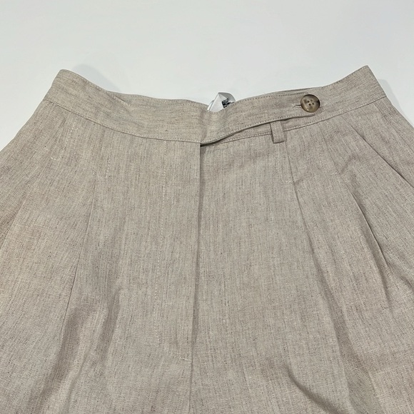 Spiegel - 8p, vintage high rise cotton linen shorts, beige - Picture 3 of 11